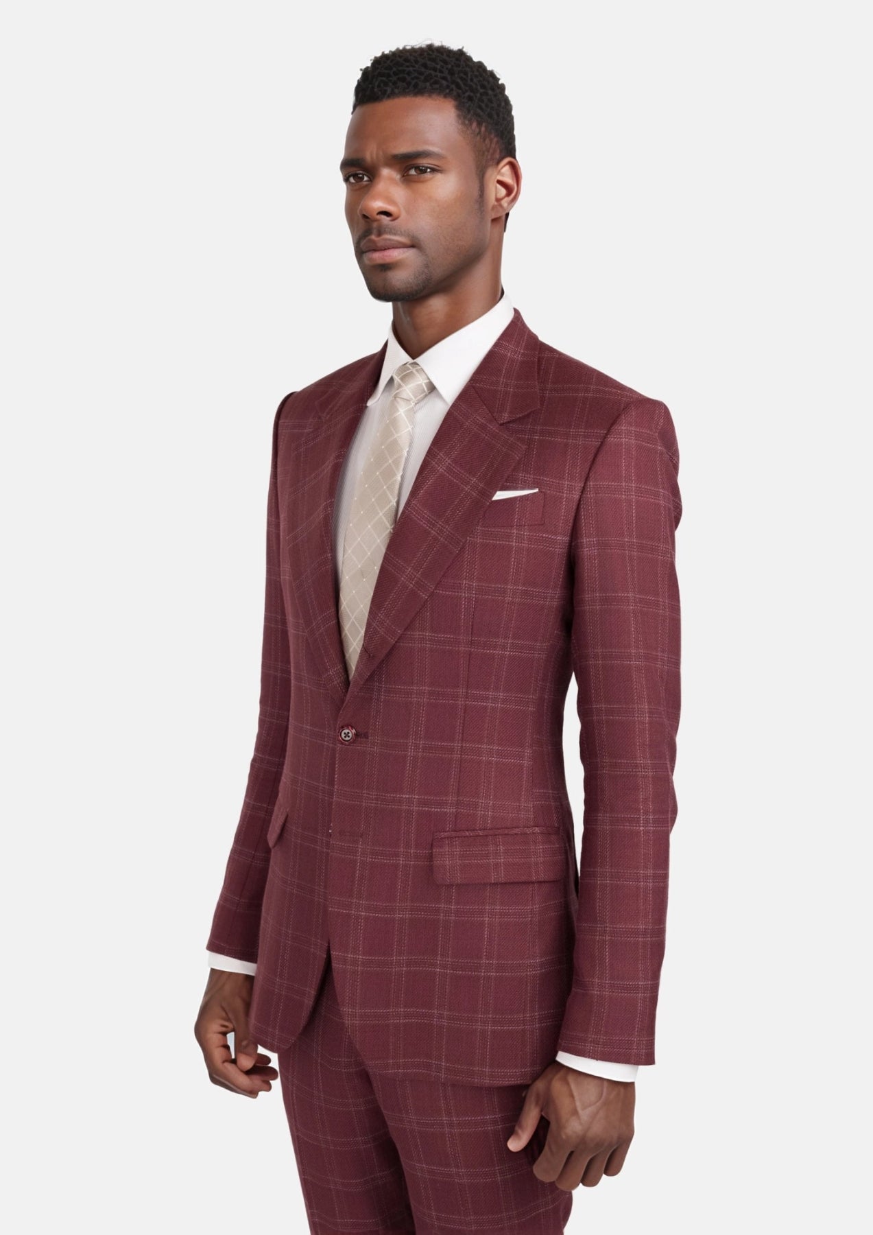 Claret Red Thompson Suit - SARTORO