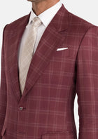 Claret Red Thompson Suit - SARTORO227
