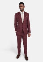 Claret Red Thompson Suit - SARTORO710