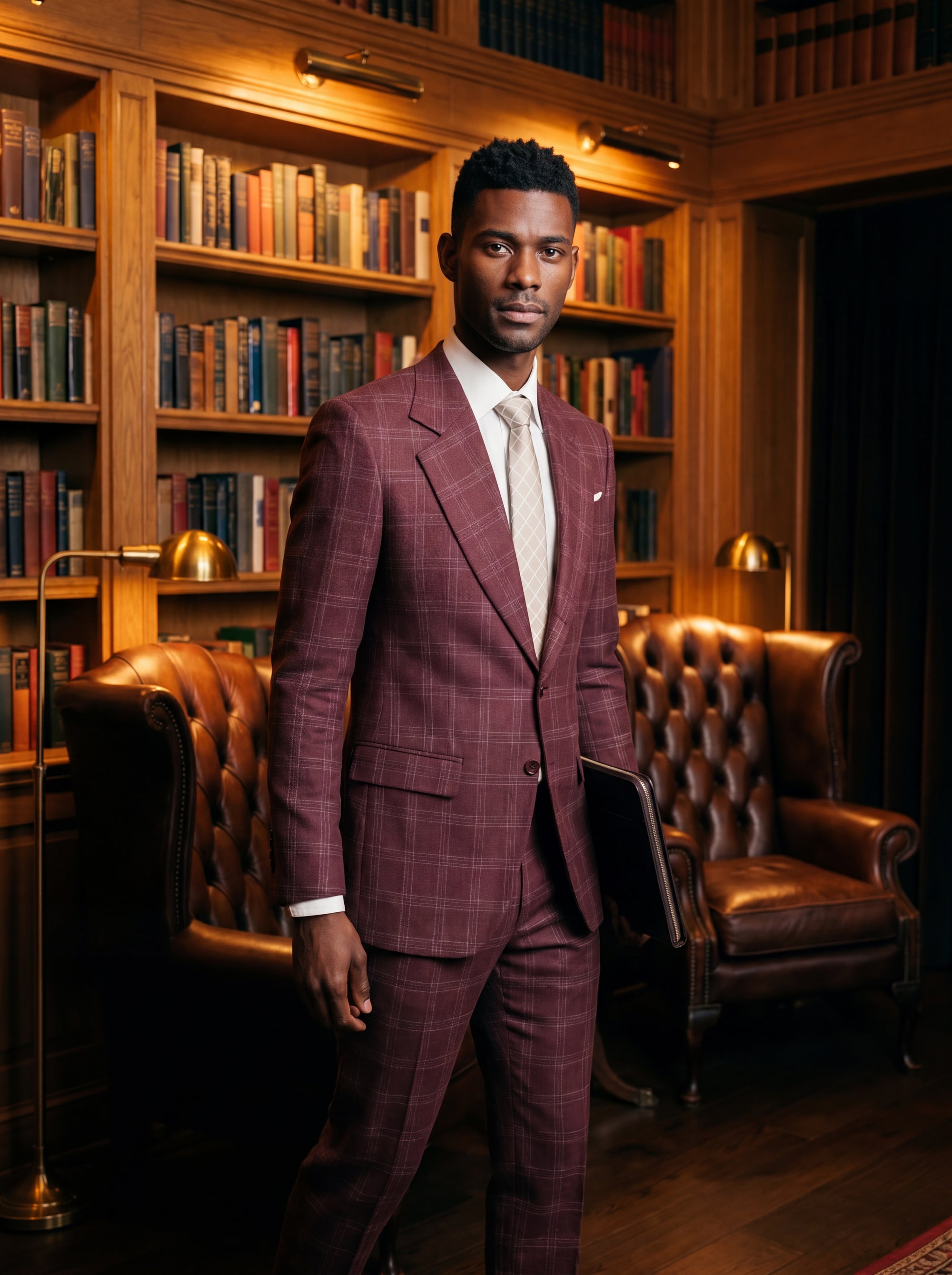 claret-red-thompson-suit-private-club-library883
