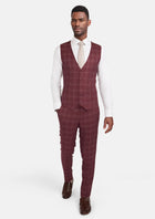 Claret Red Vest - SARTORO711