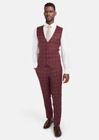Claret Red Vest - SARTORO614