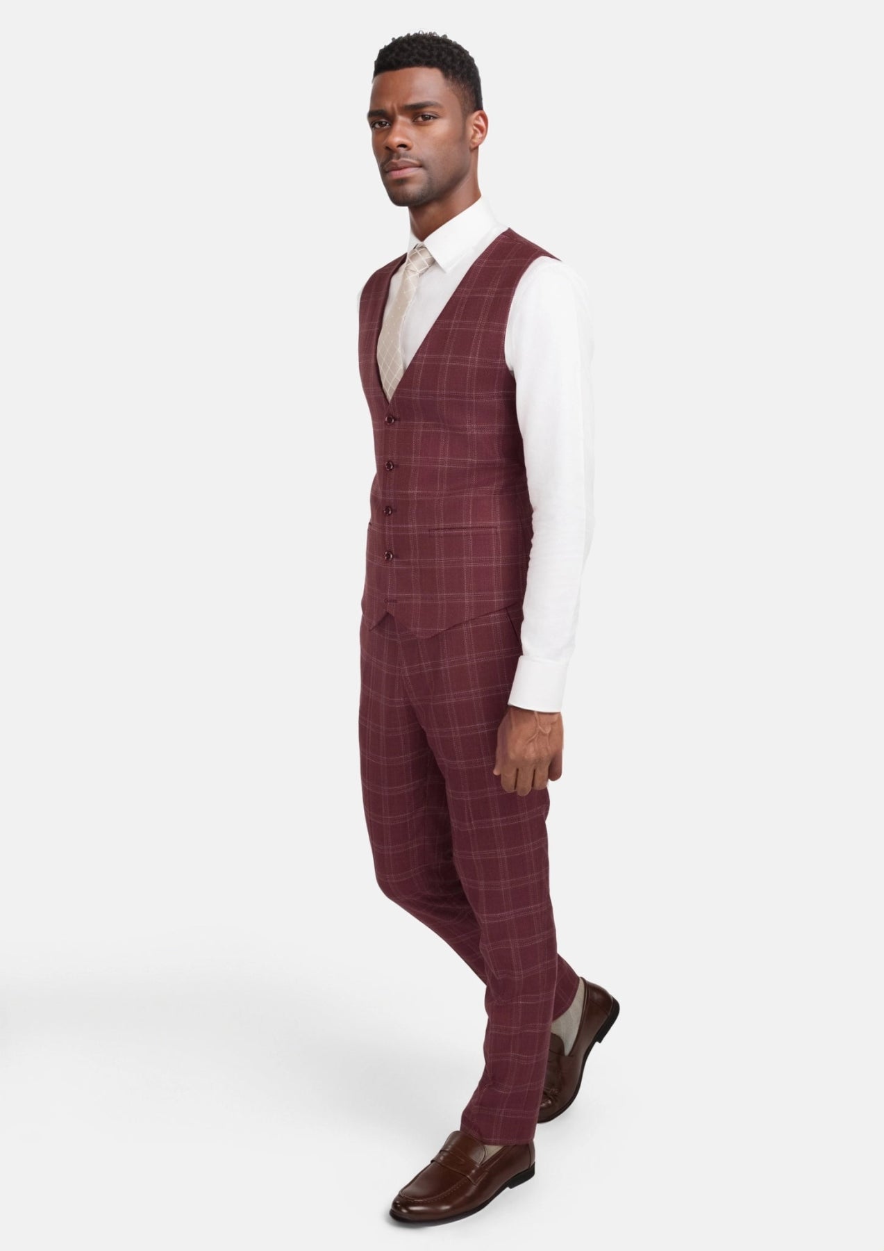 Claret Red Vest - SARTORO
