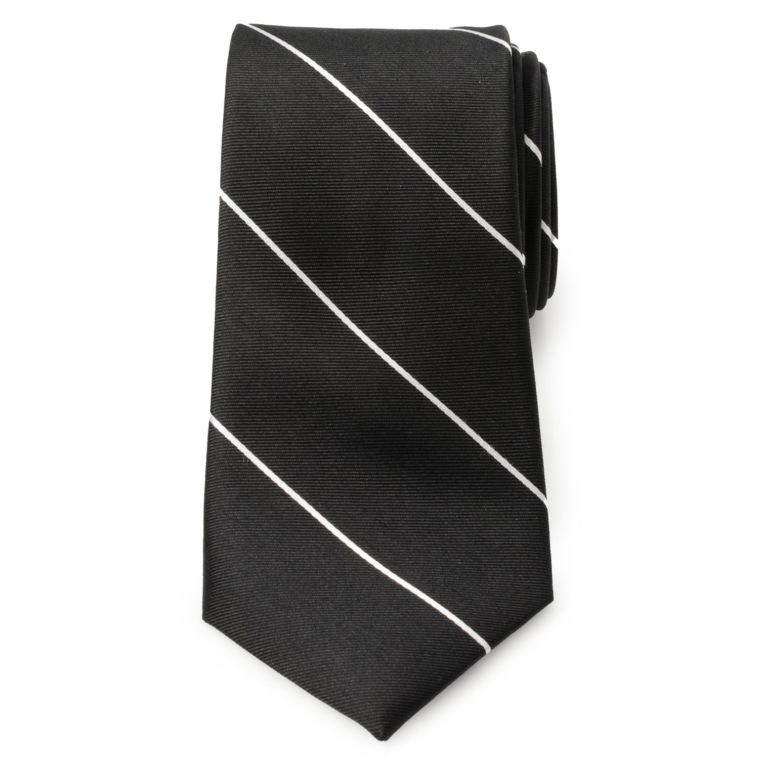 Classic Black Striped Silk Men's Tie - SARTORO55