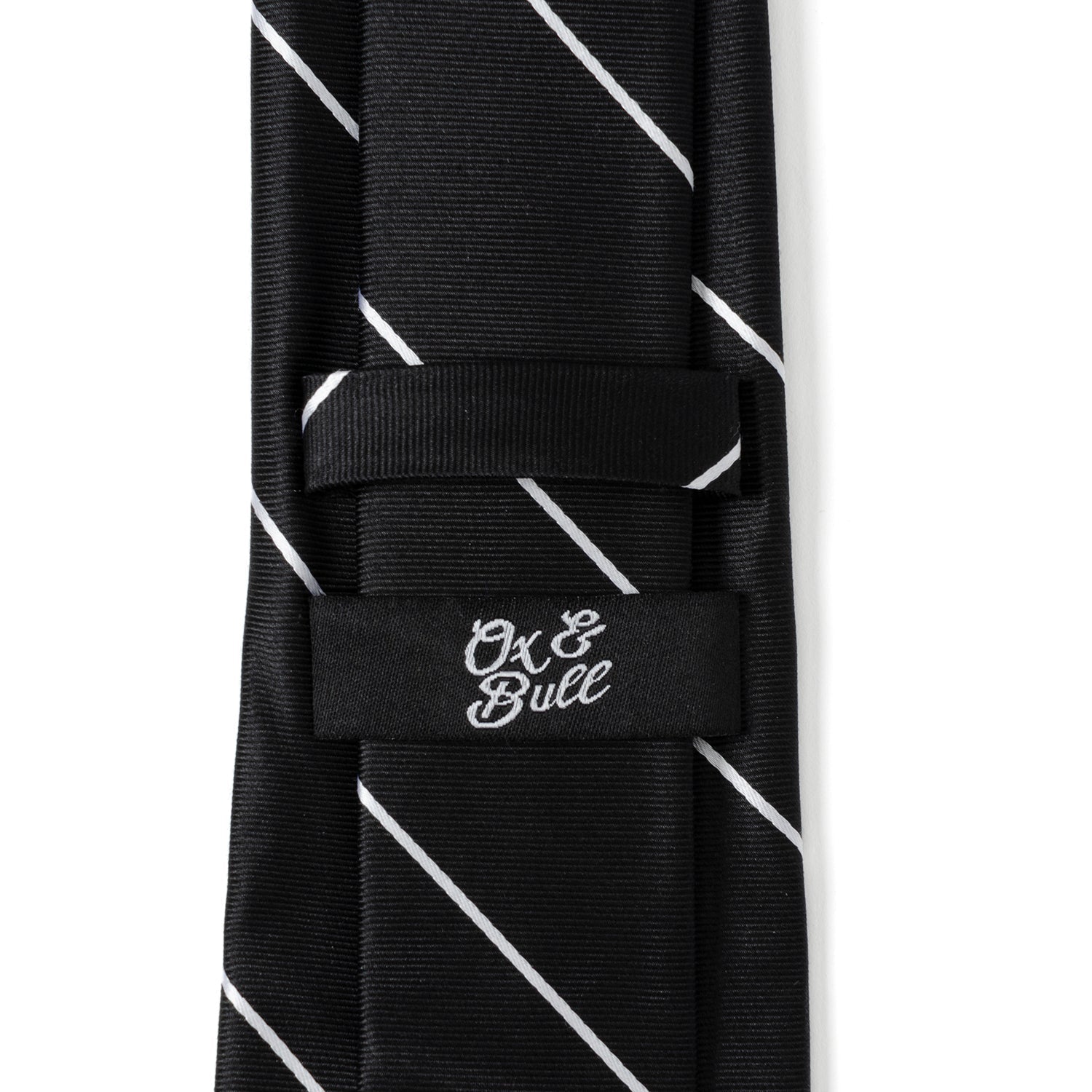 Classic Black Striped Silk Men's Tie - SARTORO501
