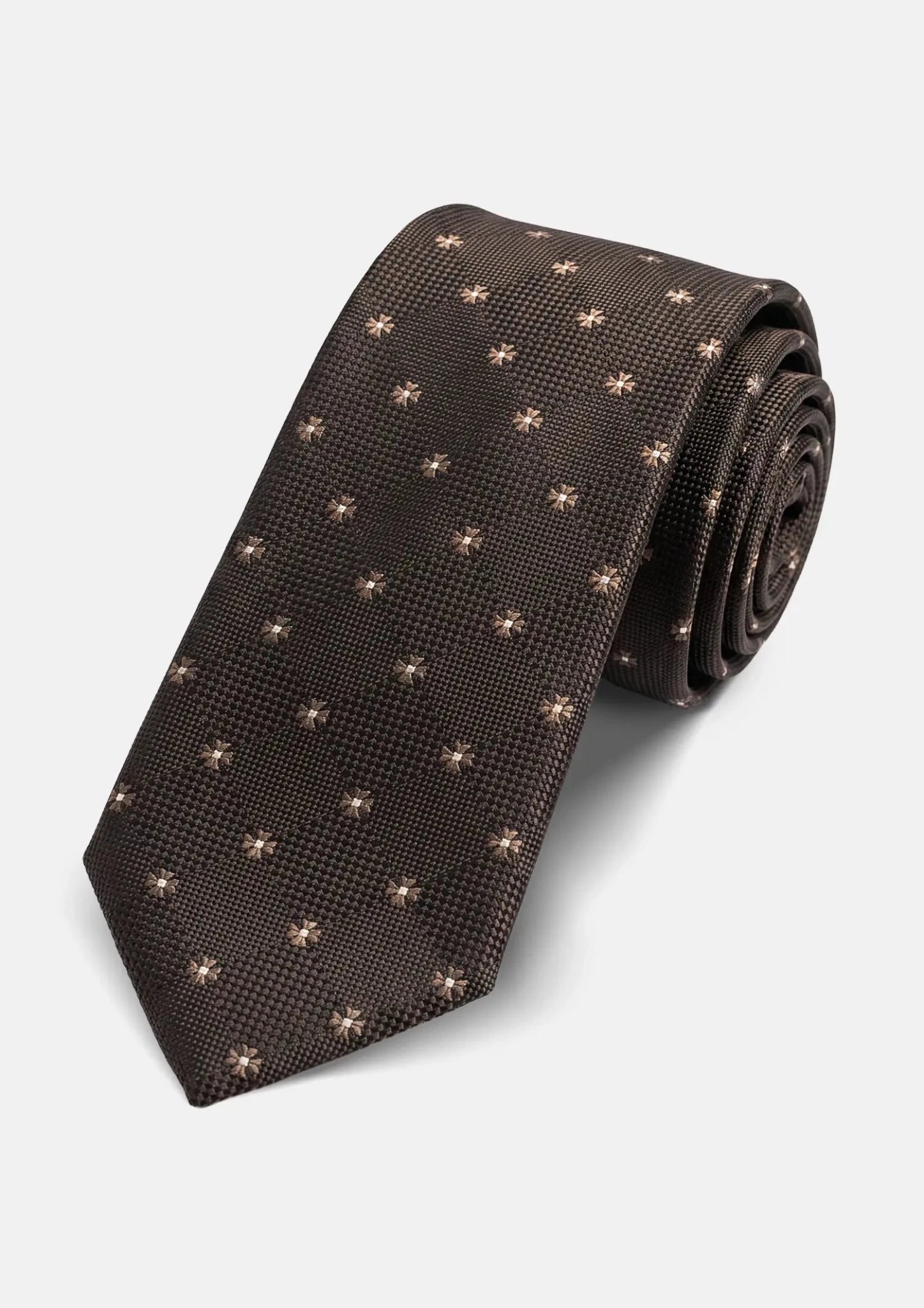 Classic Brown Patterned Tie428