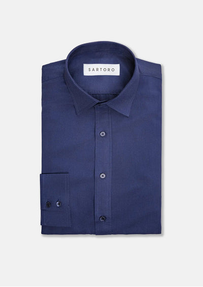 Cobalt Blue Micro Dobby Shirt - SARTORO