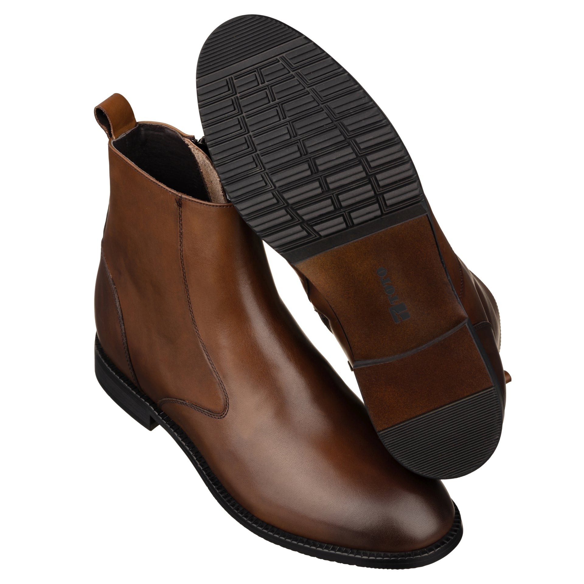 Coffee Brown Zipper Boot - 2527