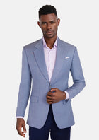 Columbia Blue Sharkskin Ellis Jacket - SARTORO5