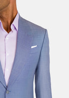 Columbia Blue Sharkskin Ellis Jacket - SARTORO455