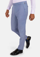 Columbia Blue Sharkskin Pants - SARTORO877