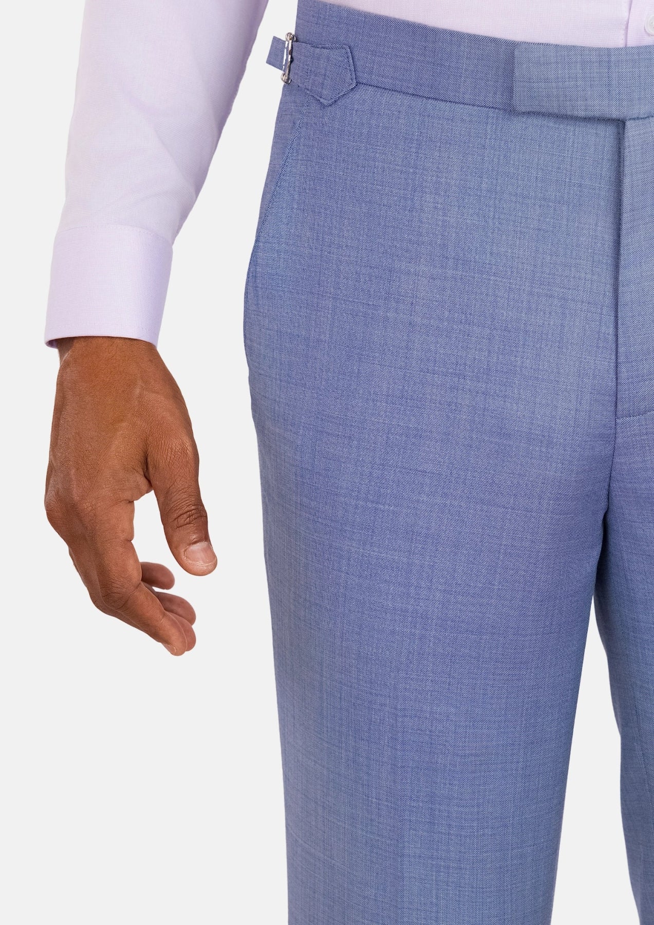 Columbia Blue Sharkskin Pants - SARTORO