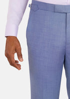 Columbia Blue Sharkskin Pants - SARTORO685