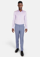 Columbia Blue Sharkskin Pants - SARTORO400