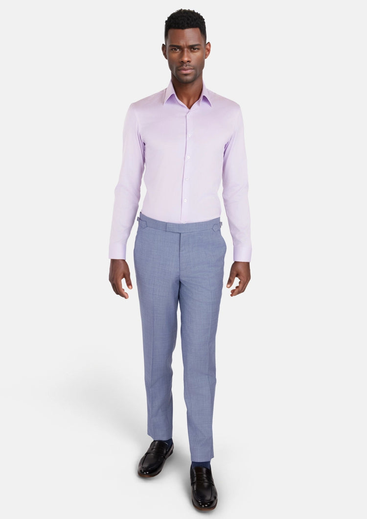 Columbia Blue Sharkskin Pants - SARTORO626