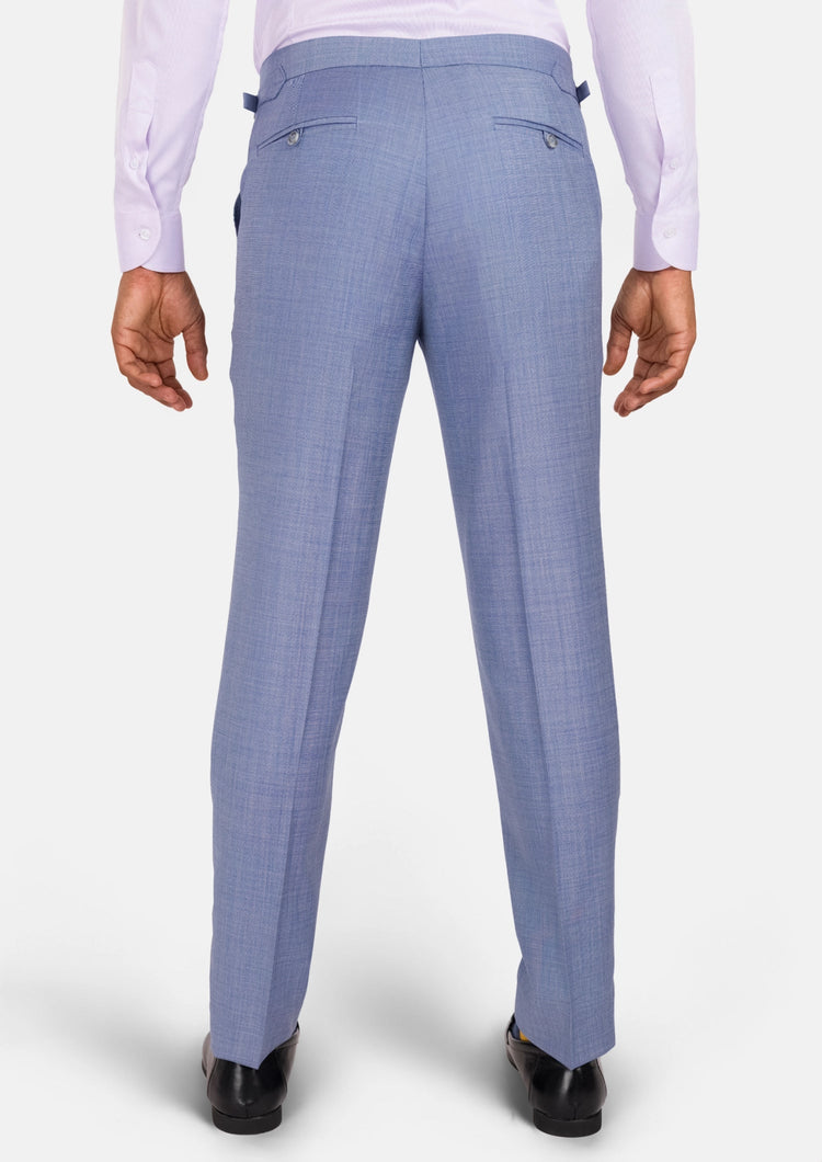 Columbia Blue Sharkskin Pants - SARTORO332