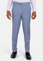 Columbia Blue Sharkskin Pants - SARTORO565