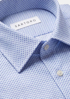 Cool Blue Geometric Shirt - SARTORO813