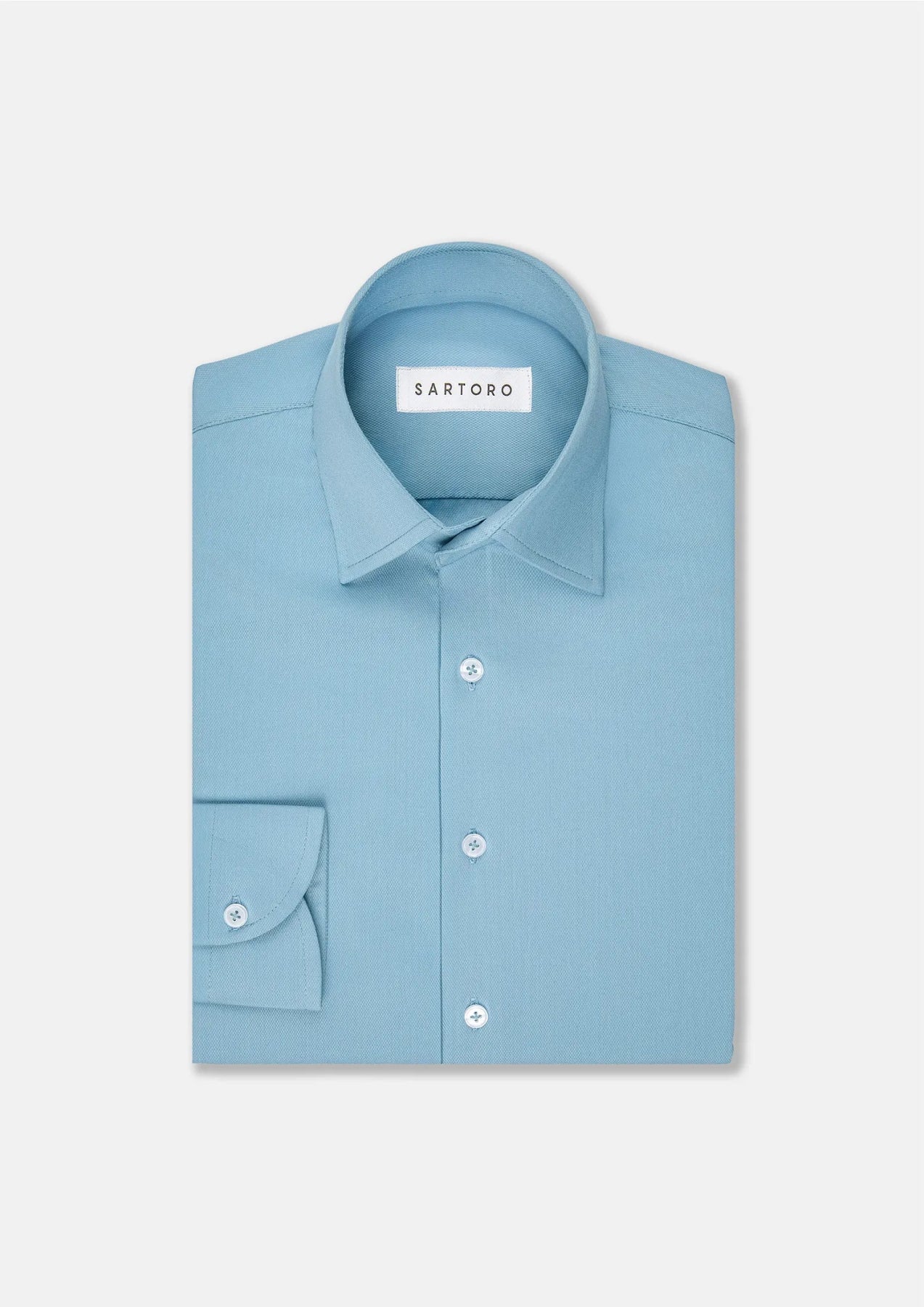 Cool Blue Jacquard Shirt - SARTORO