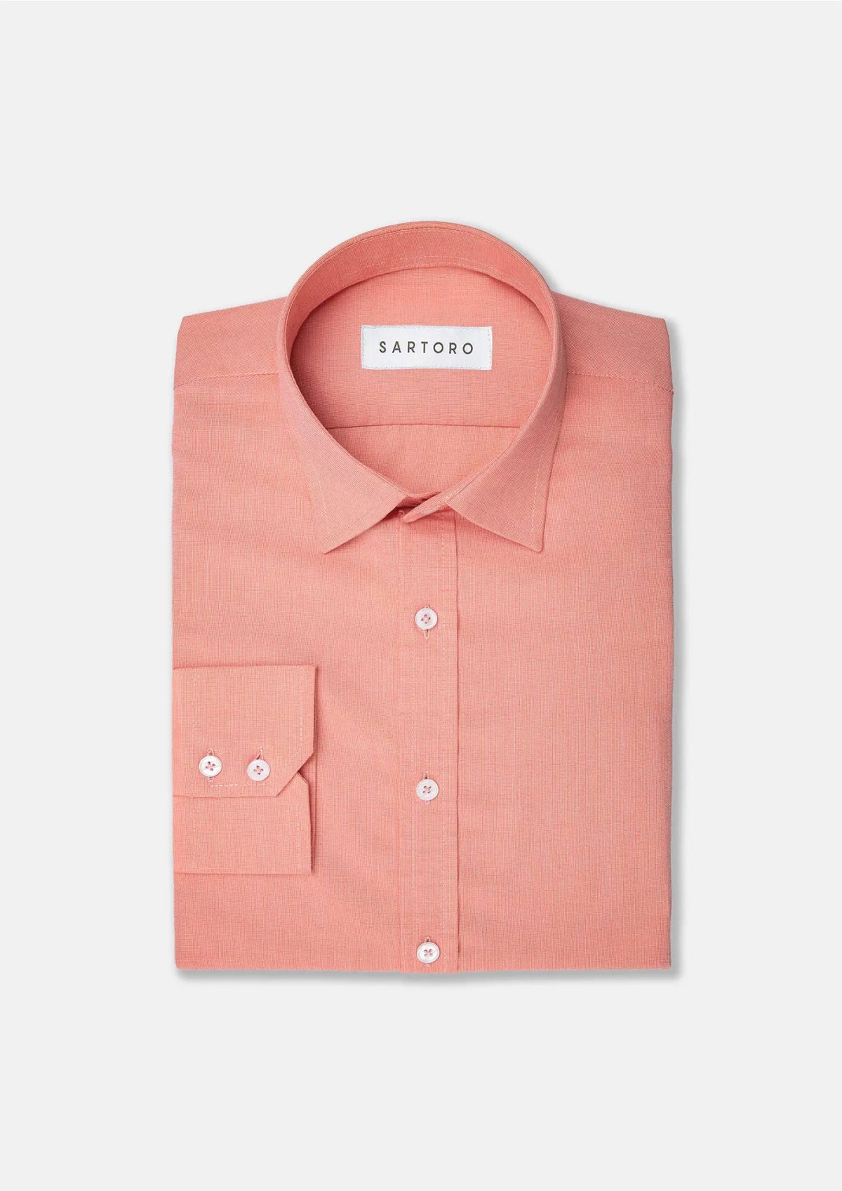 coral dress shirt Men's Coral Egyptian Cotton Broadcloth Shirt