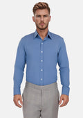 Cornflower Blue Aloe Shirt - SARTORO