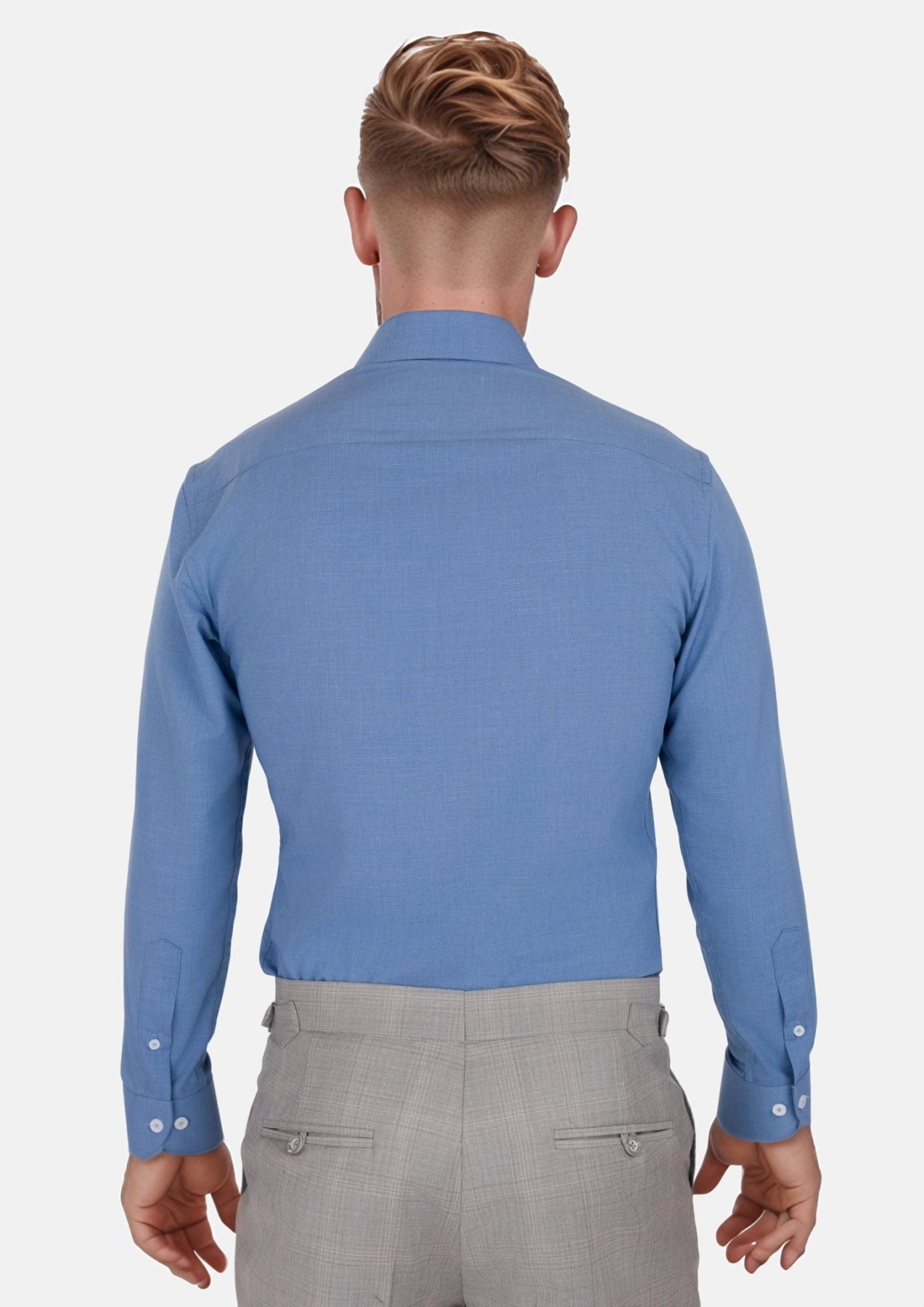 Cornflower Blue Aloe Shirt - SARTORO