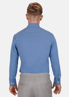 Cornflower Blue Aloe Shirt - SARTORO720