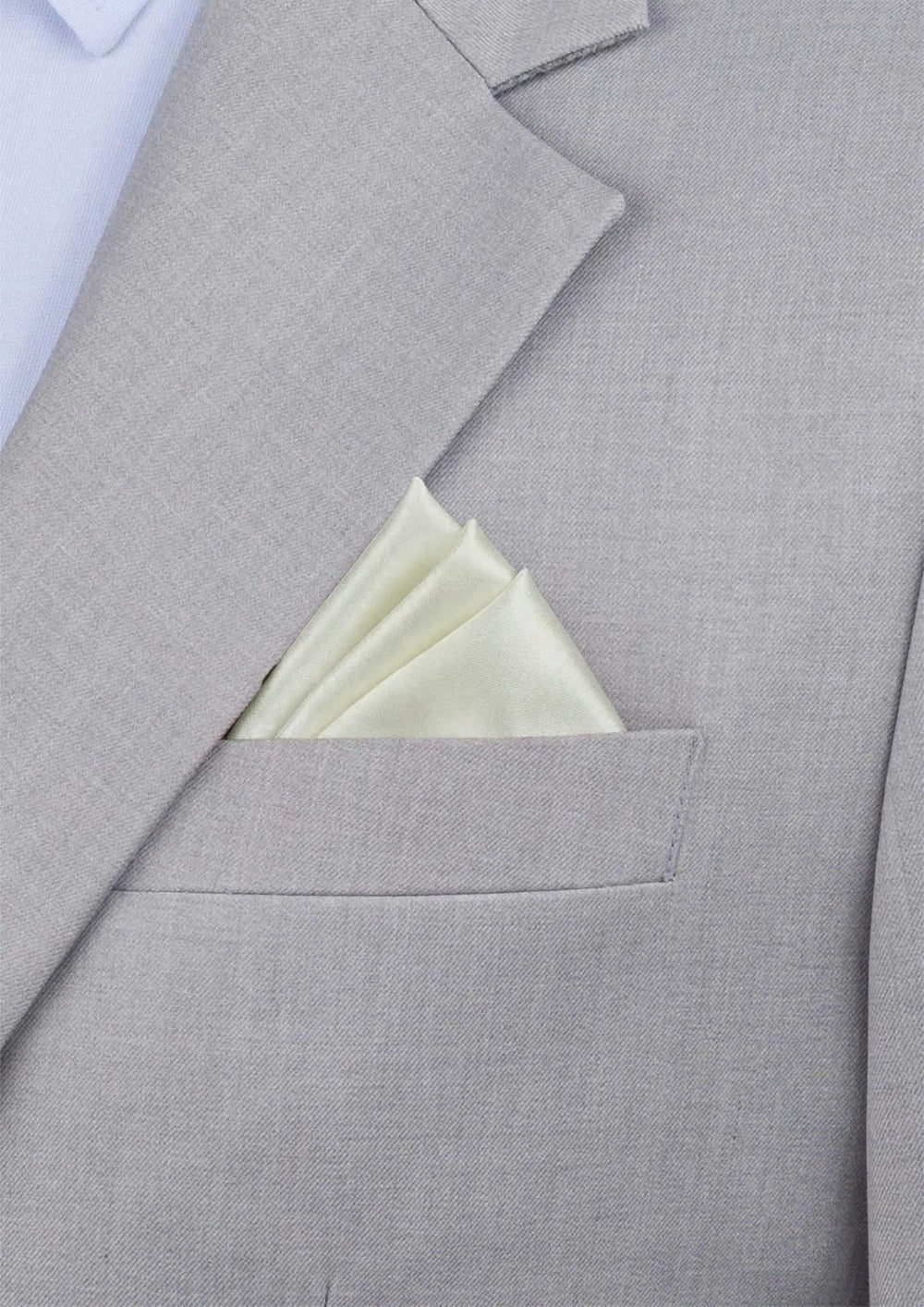 Cream Satin Pocket Square672