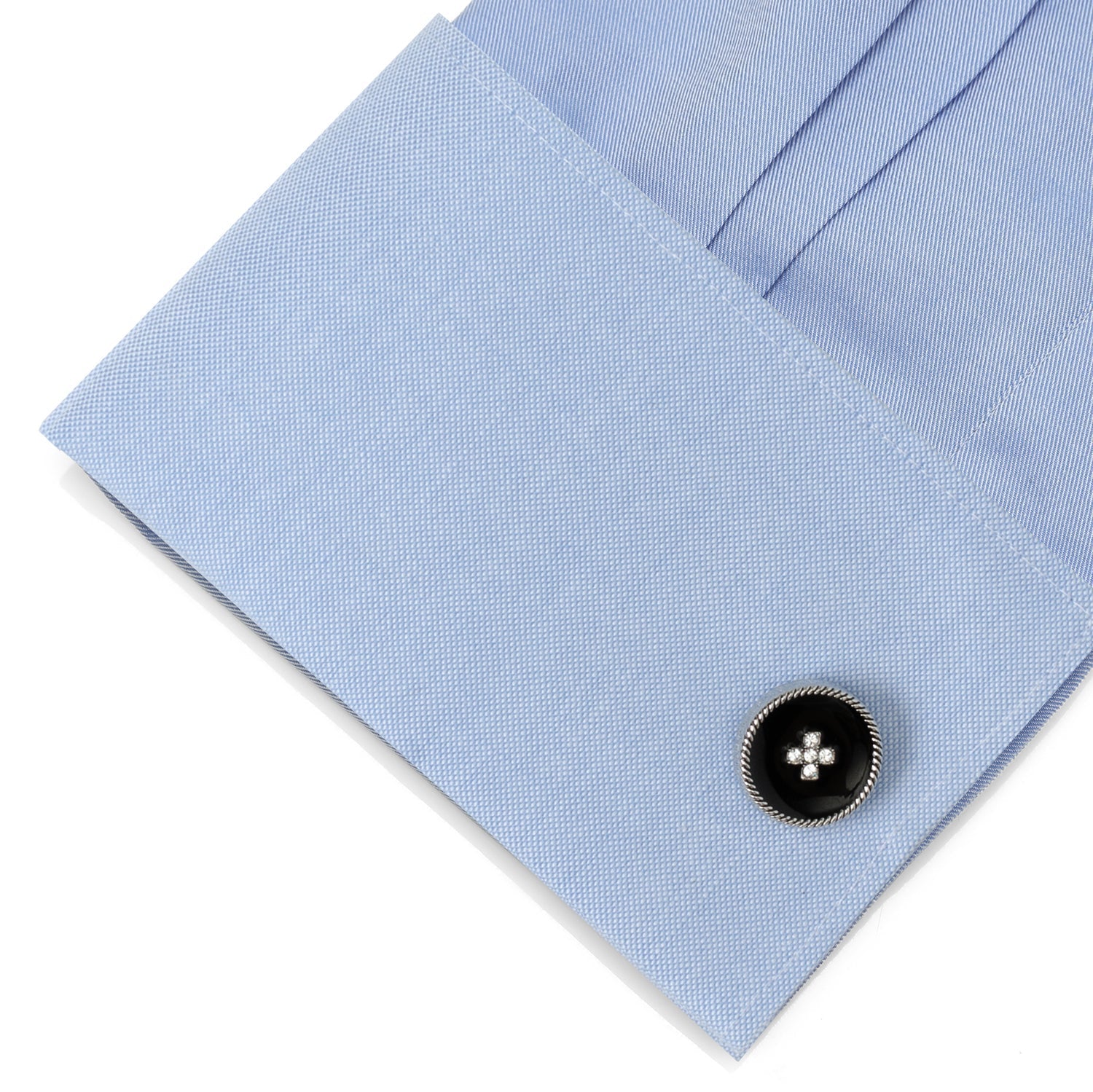 Crystal Button Rope Cufflinks - SARTORO496