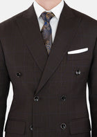 Dark Brown Prince Of Wales Jacket - SARTORO210