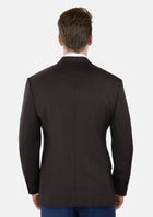 Dark Brown Prince Of Wales Jacket - SARTORO313