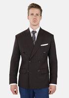 Dark Brown Prince Of Wales Jacket - SARTORO387
