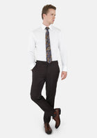 Dark Brown Prince Of Wales Pants - SARTORO720
