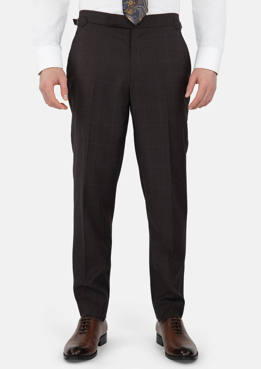 Dark Brown Check Pants71