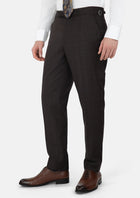 Dark Brown Prince Of Wales Pants - SARTORO948