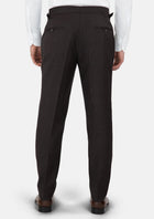 Dark Brown Prince Of Wales Pants - SARTORO93