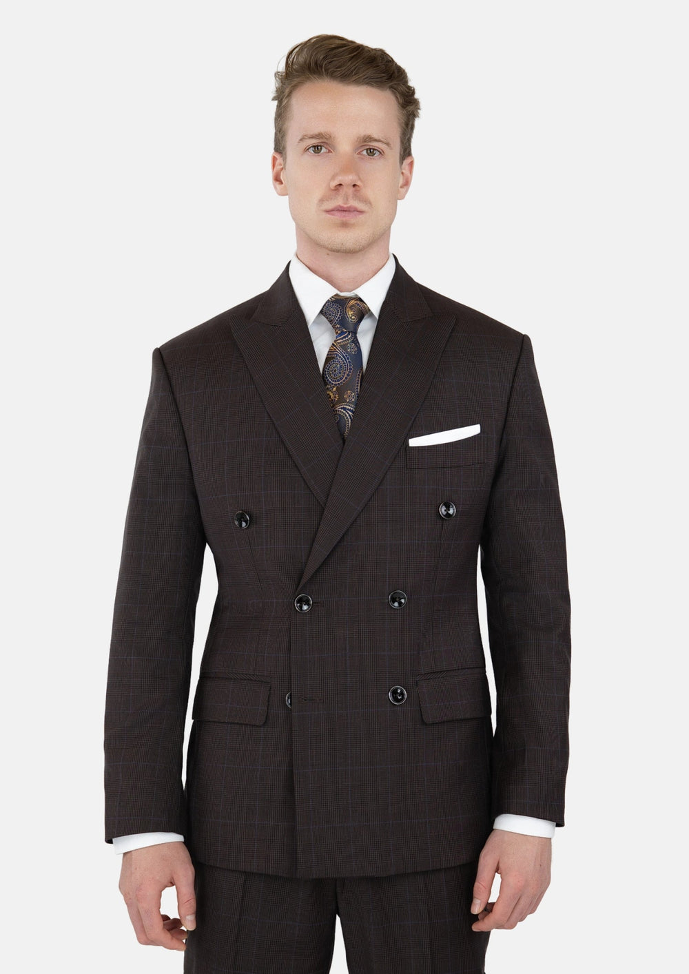 Dark Brown Check Suit353