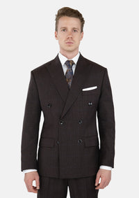 Dark Brown Prince Of Wales Suit