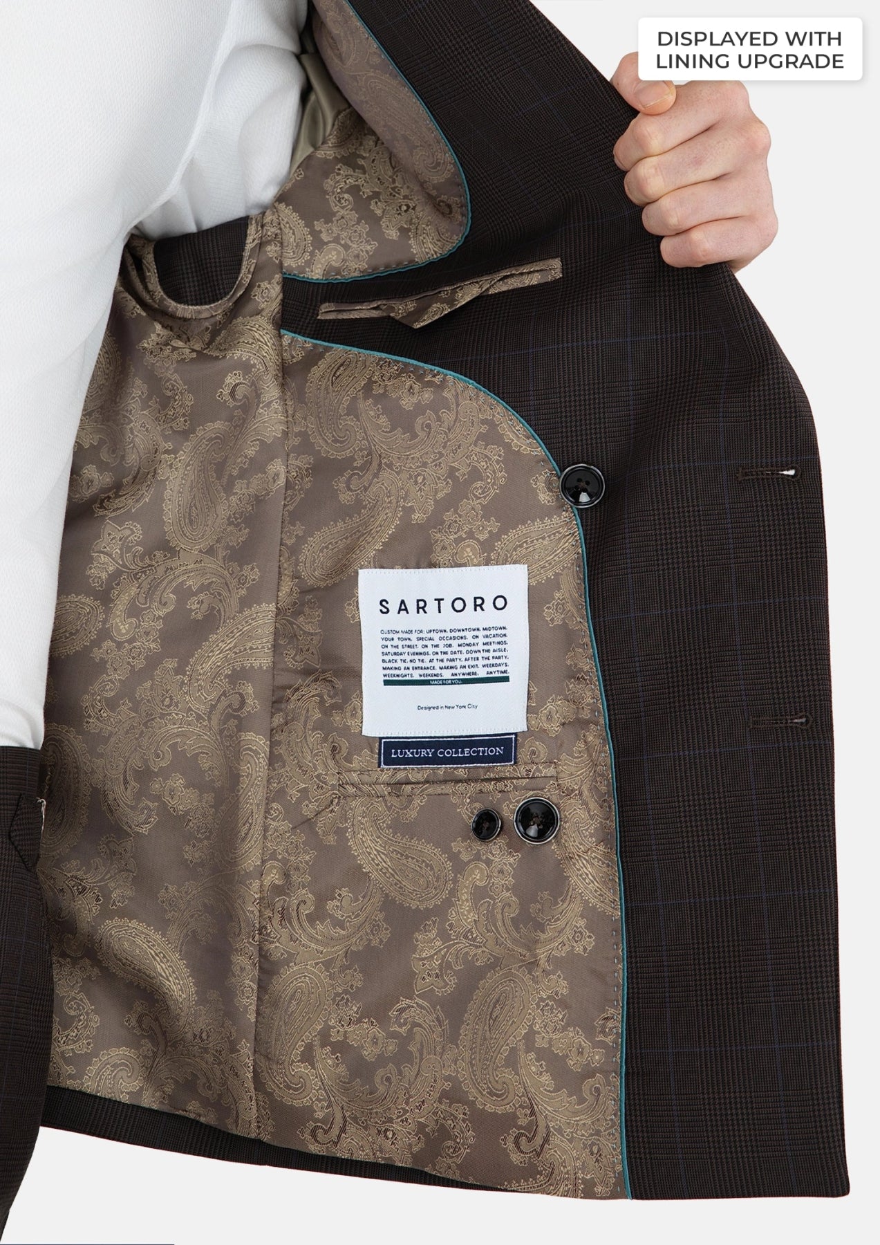 Dark Brown Prince Of Wales Suit789