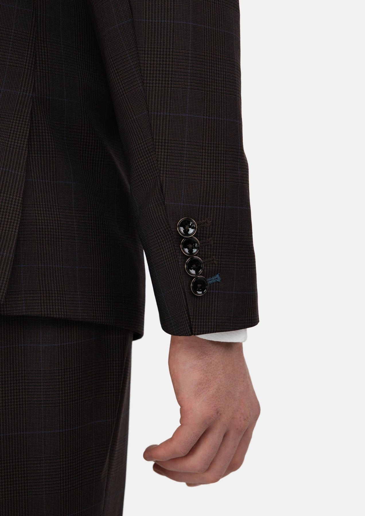 Dark Brown Prince Of Wales Suit - SARTORO910