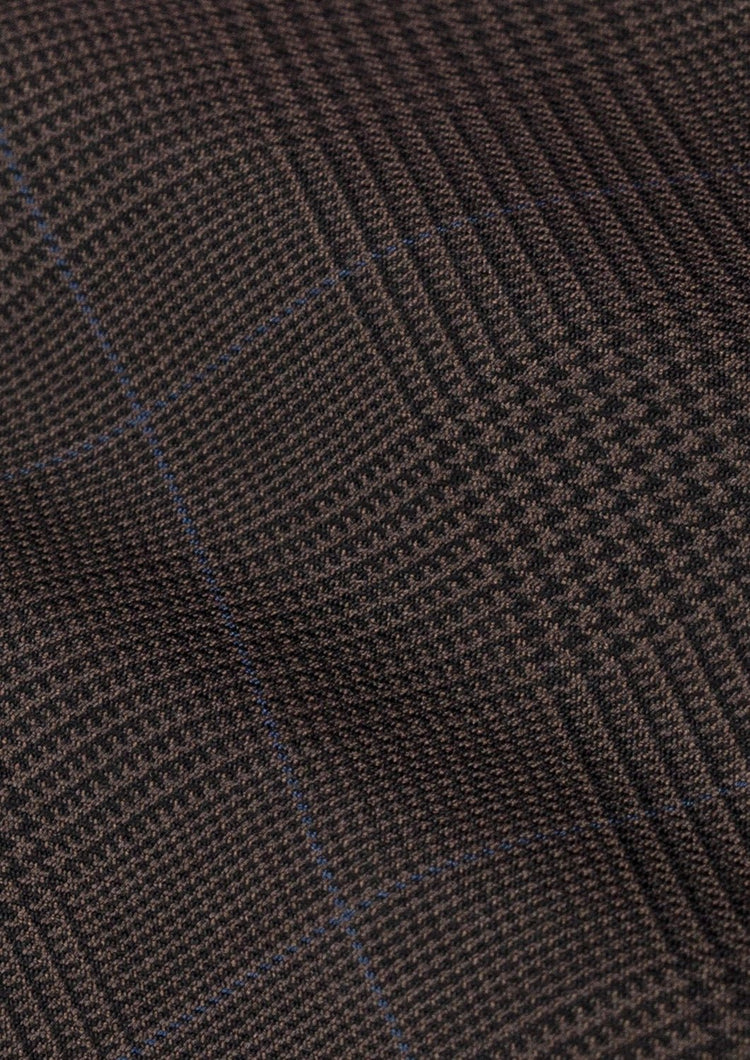 Dark Brown Prince Of Wales Vest - SARTORO302