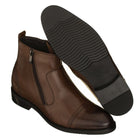 Dark Brown Zipper Boots - 2572