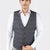 Dark Grey Prince of Wales Vest - SARTORO