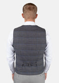 Dark Grey Prince of Wales Vest - SARTORO