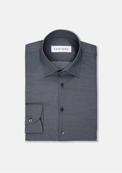 Dark Grey Ultrasoft Bamboo Shirt - SARTORO