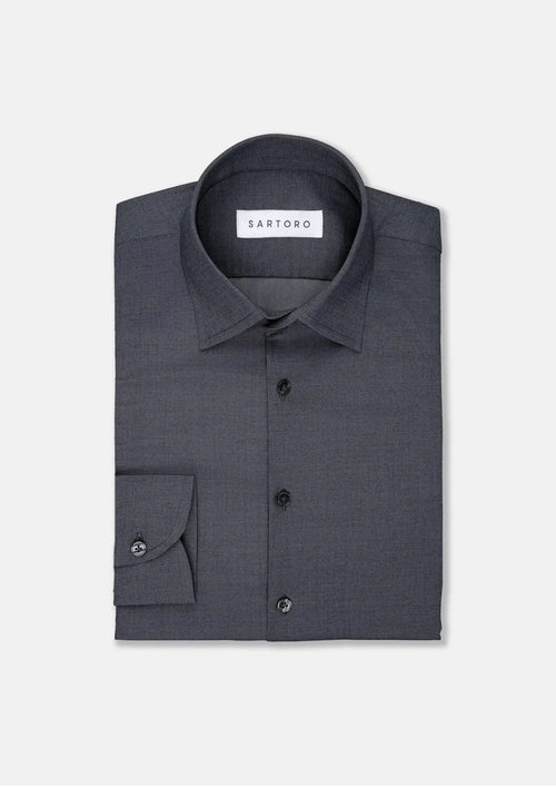 Dark Grey Ultrasoft Bamboo Shirt - SARTORO