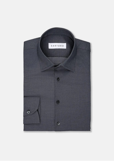 Dark Grey Ultrasoft Bamboo Shirt - SARTORO