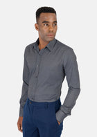 Dark Grey Ultrasoft Bamboo Shirt - SARTORO182
