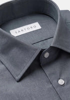 Dark Grey Ultrasoft Bamboo Shirt - SARTORO782