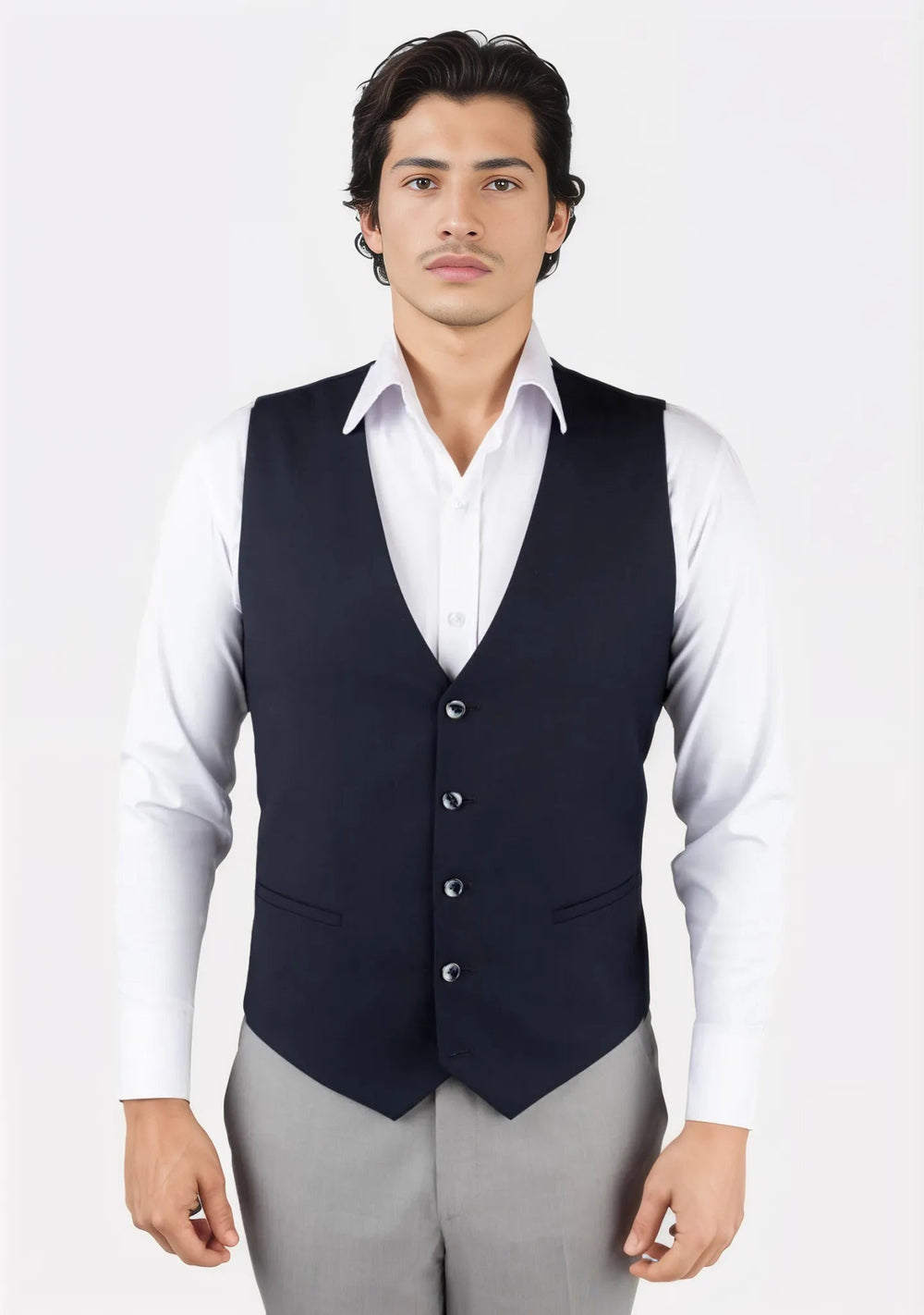 Dark Navy Twill Vest578